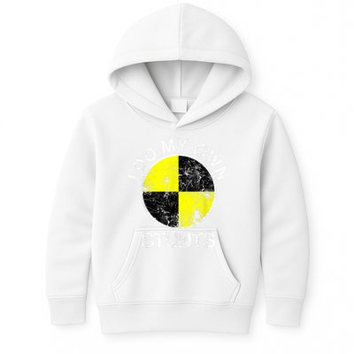 Funny Crash Test Dummy I Do My Own Stunts Kids Hoodie