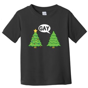 Funny Christmas Tree Gay Lgbtq Christmas Toddler T-Shirt