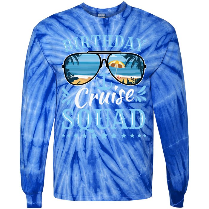 Funny Cruising Trip Party Vacation Tee Birthday Cruise Squad Gift Tie-Dye Long Sleeve Shirt