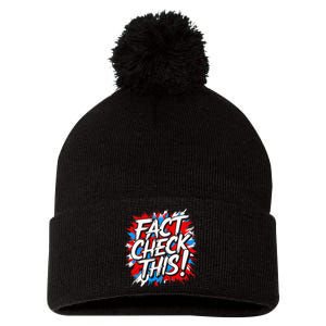 Fact Check This Hilarious Trump Political Meme Humor Pom Pom 12in Knit Beanie