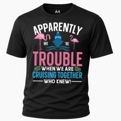 Funny Cruise Tee Besties Cruising Trouble Together Meaningful Gift Performance Shirt