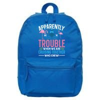 Funny Cruise Tee Besties Cruising Trouble Together Meaningful Gift 16 in Basic Backpack