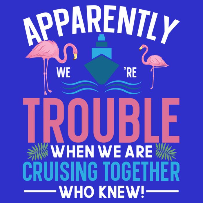 Funny Cruise Tee Besties Cruising Trouble Together Meaningful Gift 16 in Basic Backpack