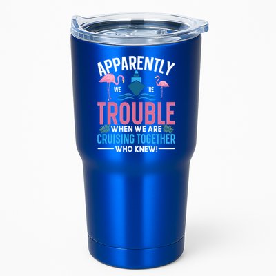 Funny Cruise Tee Besties Cruising Trouble Together Meaningful Gift Tumbler