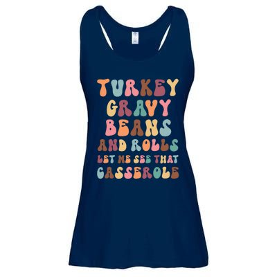 Funny Cute Turkey Gravy Beans And Rolls Groovy Happy Family Thanksgiving Matchin Ladies Essential Flowy Tank