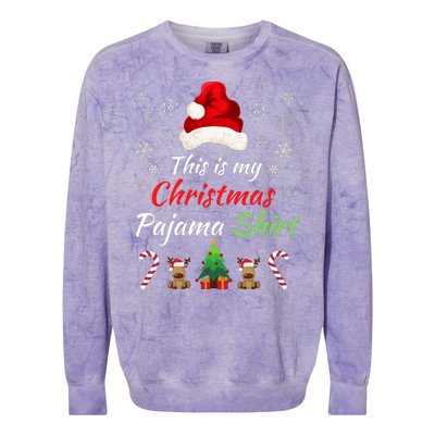 Funny Christmas This Is My Christmas Pajama Christmas Sweater Funny Xmas Gift Colorblast Crewneck Sweatshirt