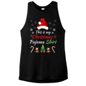 Funny Christmas This Is My Christmas Pajama Christmas Sweater Funny Xmas Gift Ladies PosiCharge Tri-Blend Wicking Tank