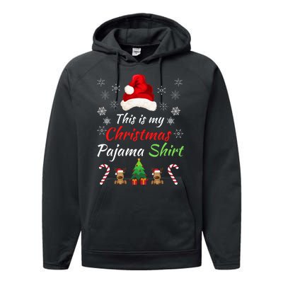 Funny Christmas This Is My Christmas Pajama Christmas Sweater Funny Xmas Gift Performance Fleece Hoodie