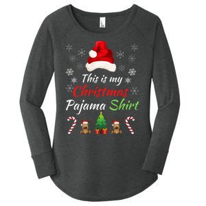 Funny Christmas This Is My Christmas Pajama Christmas Sweater Funny Xmas Gift Women's Perfect Tri Tunic Long Sleeve Shirt