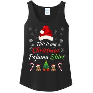 Funny Christmas This Is My Christmas Pajama Christmas Sweater Funny Xmas Gift Ladies Essential Tank