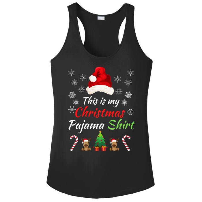 Funny Christmas This Is My Christmas Pajama Christmas Sweater Funny Xmas Gift Ladies PosiCharge Competitor Racerback Tank