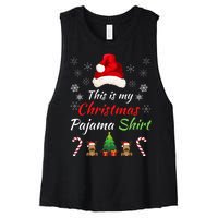 Funny Christmas This Is My Christmas Pajama Christmas Sweater Funny Xmas Gift Women's Racerback Cropped Tank