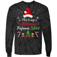 Funny Christmas This Is My Christmas Pajama Christmas Sweater Funny Xmas Gift Tie-Dye Long Sleeve Shirt