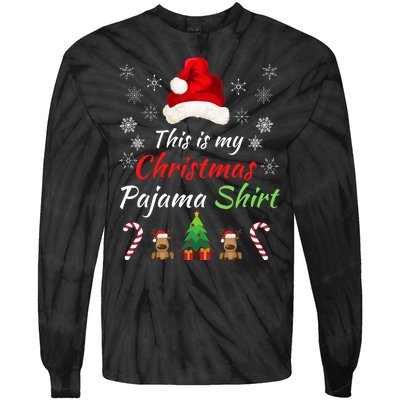 Funny Christmas This Is My Christmas Pajama Christmas Sweater Funny Xmas Gift Tie-Dye Long Sleeve Shirt