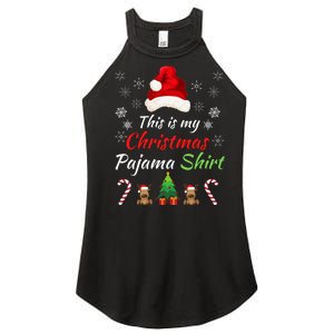 Funny Christmas This Is My Christmas Pajama Christmas Sweater Funny Xmas Gift Women's Perfect Tri Rocker Tank