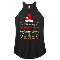 Funny Christmas This Is My Christmas Pajama Christmas Sweater Funny Xmas Gift Women's Perfect Tri Rocker Tank