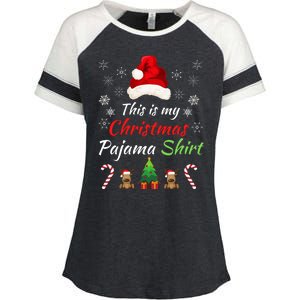 Funny Christmas This Is My Christmas Pajama Christmas Sweater Funny Xmas Gift Enza Ladies Jersey Colorblock Tee