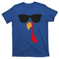 Funny Cool Turkey Face With Sunglasses Thanksgiving Day Meaningful Gift T-Shirt