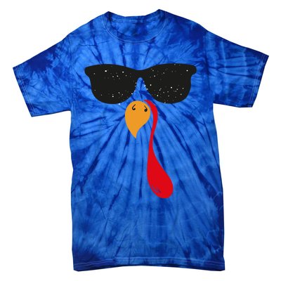 Funny Cool Turkey Face With Sunglasses Thanksgiving Day Meaningful Gift Tie-Dye T-Shirt