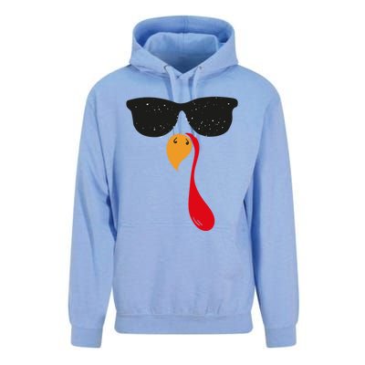 Funny Cool Turkey Face With Sunglasses Thanksgiving Day Meaningful Gift Unisex Surf Hoodie