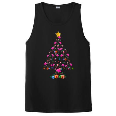 Flamingo Christmas Tree Cute Flamingos Holiday Decor PosiCharge Competitor Tank