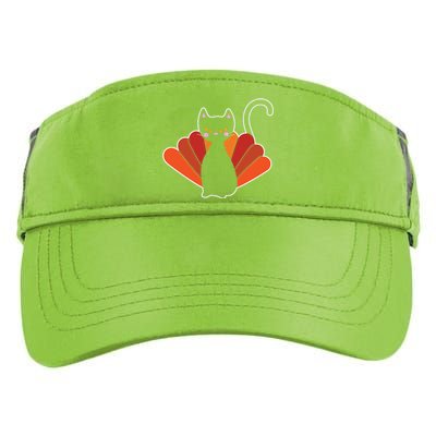 Funny Cute Thanksgiving Cat Turkey Adult Drive Performance Visor