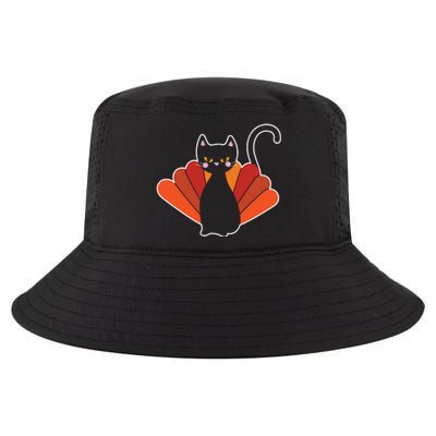 Funny Cute Thanksgiving Cat Turkey Cool Comfort Performance Bucket Hat