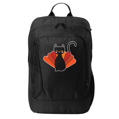 Funny Cute Thanksgiving Cat Turkey City Backpack