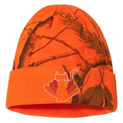 Funny Cute Thanksgiving Cat Turkey Kati Licensed 12" Camo Beanie