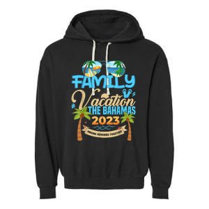 Family Cruise The Bahamas Happy Summer Matching Vacation Happy Garment-Dyed Fleece Hoodie