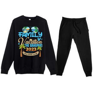 Family Cruise The Bahamas Happy Summer Matching Vacation Happy Premium Crewneck Sweatsuit Set