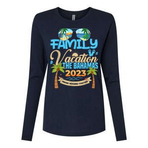 Family Cruise The Bahamas Happy Summer Matching Vacation Happy Womens Cotton Relaxed Long Sleeve T-Shirt