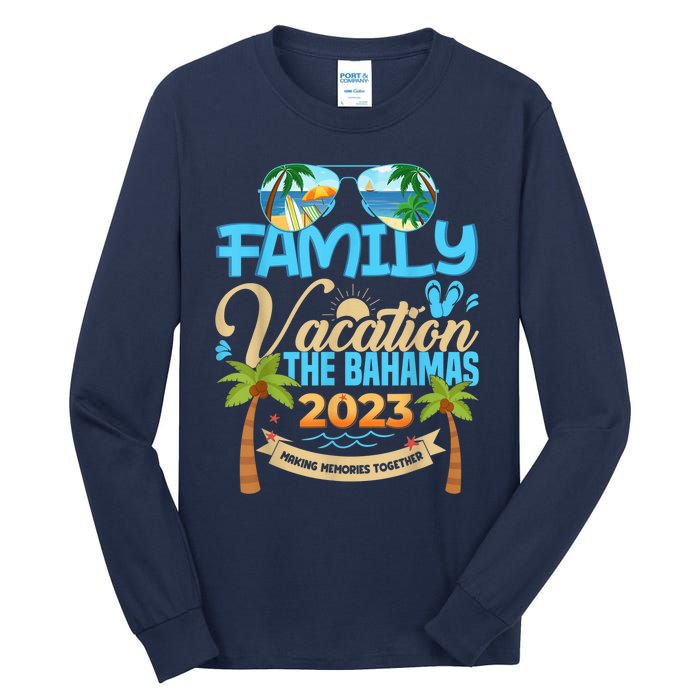 Family Cruise The Bahamas Happy Summer Matching Vacation Happy Tall Long Sleeve T-Shirt