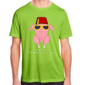 Funny Cute Thanksgiving For Friends Turkey Head Adult ChromaSoft Performance T-Shirt