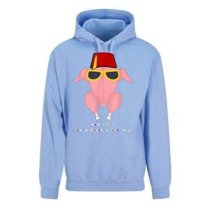 Funny Cute Thanksgiving For Friends Turkey Head Unisex Surf Hoodie