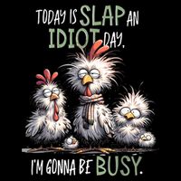 Funny Chicken Today Is Slap An Idiot Day I’M Gonna Be Busy Impact Tech Backpack