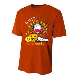 Funny Cute Turkey Happy Hallothankmas Wine Glasses Costume Performance Sprint T-Shirt