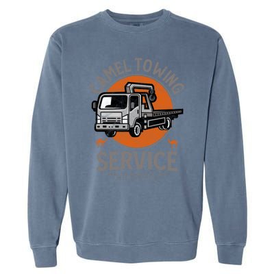 Funny Camel Towing Retro Adult Humor Saying Halloween Cool Gift Garment-Dyed Sweatshirt