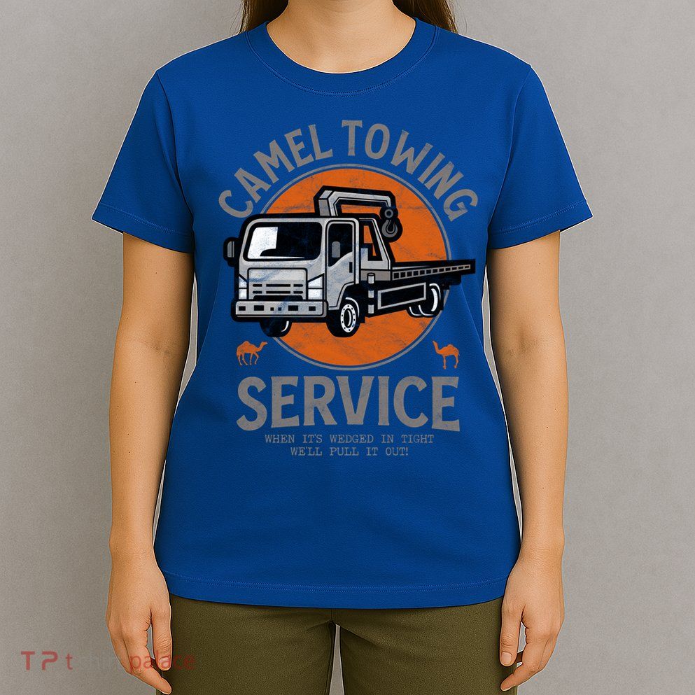 Funny Camel Towing Retro Adult Humor Saying Halloween Cool Gift T-Shirt