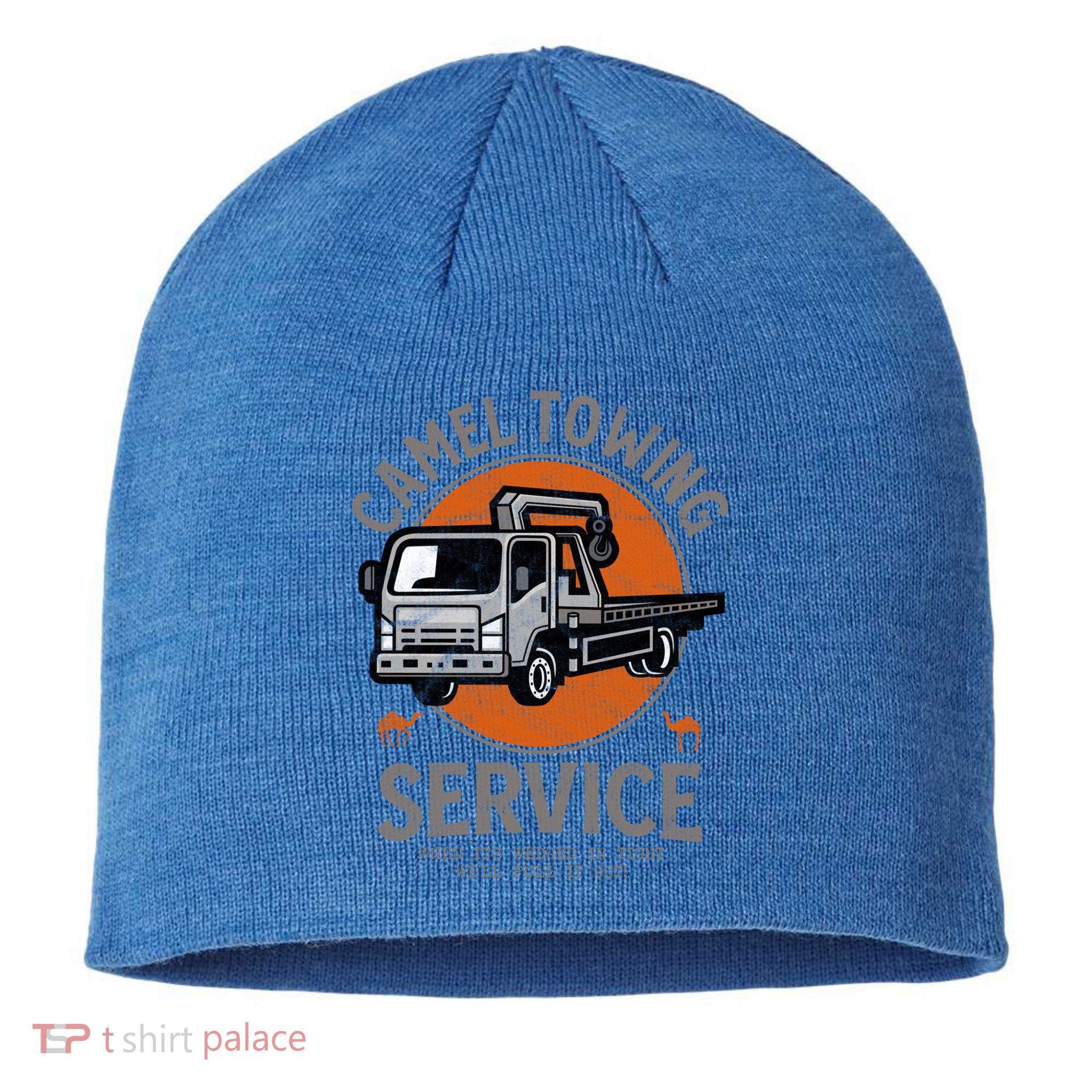 Funny Camel Towing Retro Adult Humor Saying Halloween Cool Gift Sustainable Beanie