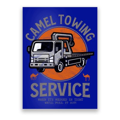 Funny Camel Towing Retro Adult Humor Saying Halloween Cool Gift Poster