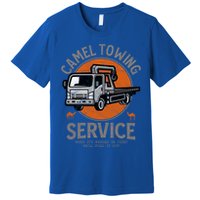 Funny Camel Towing Retro Adult Humor Saying Halloween Cool Gift Premium T-Shirt