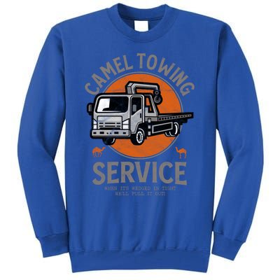 Funny Camel Towing Retro Adult Humor Saying Halloween Cool Gift Tall Sweatshirt