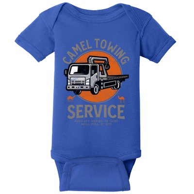 Funny Camel Towing Retro Adult Humor Saying Halloween Cool Gift Baby Bodysuit