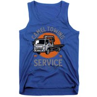 Funny Camel Towing Retro Adult Humor Saying Halloween Cool Gift Tank Top