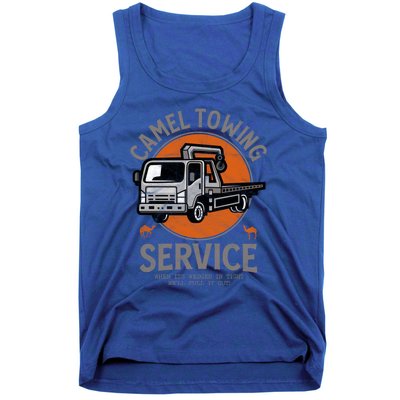 Funny Camel Towing Retro Adult Humor Saying Halloween Cool Gift Tank Top