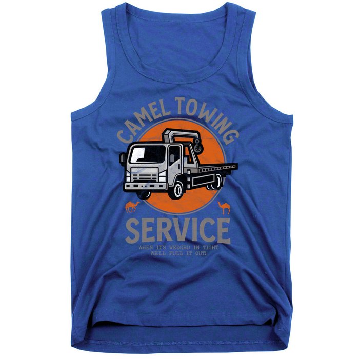 Funny Camel Towing Retro Adult Humor Saying Halloween Cool Gift Tank Top