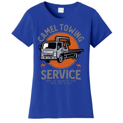 Funny Camel Towing Retro Adult Humor Saying Halloween Cool Gift Women's T-Shirt