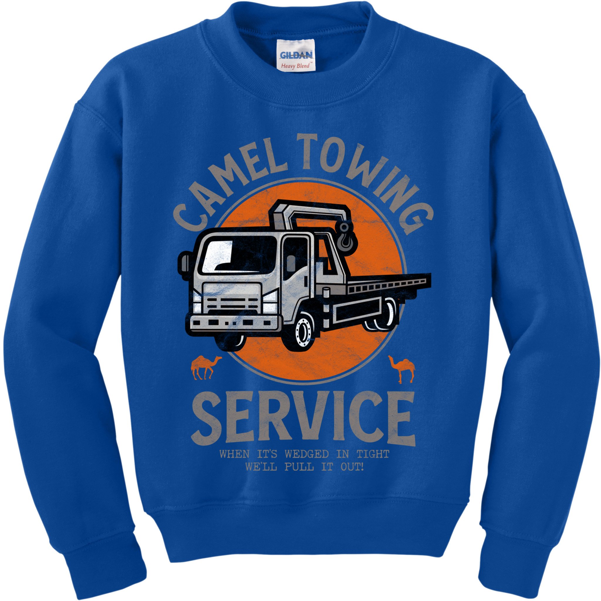 Funny Camel Towing Retro Adult Humor Saying Halloween Cool Gift Kids Sweatshirt