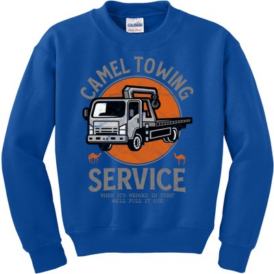 Funny Camel Towing Retro Adult Humor Saying Halloween Cool Gift Kids Sweatshirt